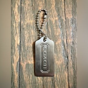 Coach Silver metal bag key charm